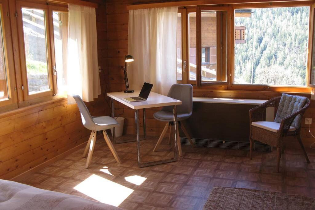 Alpia 26 - Zwei Zimmerwohnung In Traditionellem Walliser Haus Gasenried المظهر الخارجي الصورة